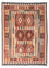 Tapis Kelim - Oriental - 194 x 147 cm - rouge clair