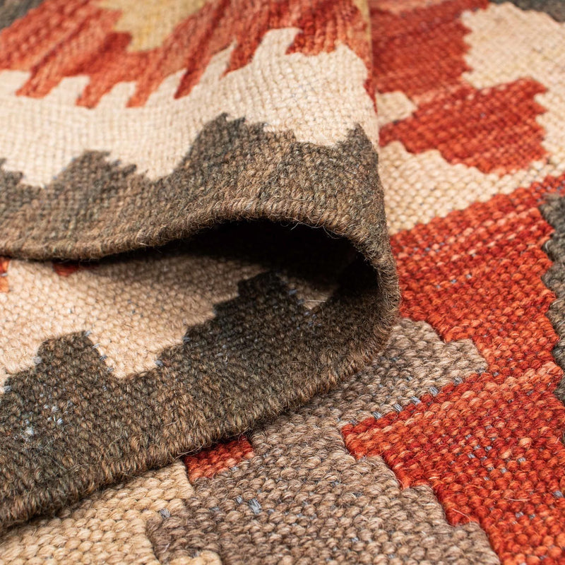 Tapis Kelim - Oriental - 194 x 147 cm - rouge clair