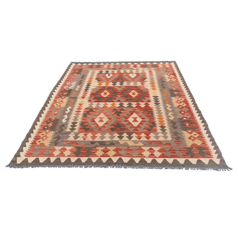 Tapis Kelim - Oriental - 194 x 147 cm - rouge clair