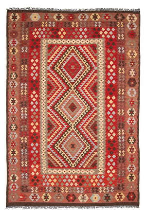 Tapis Kelim - Splash - 304 x 199 cm - multicolore