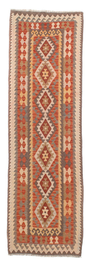 Tapis de couloir Tapis Kelim - Splash - 310 x 97 cm - rouille