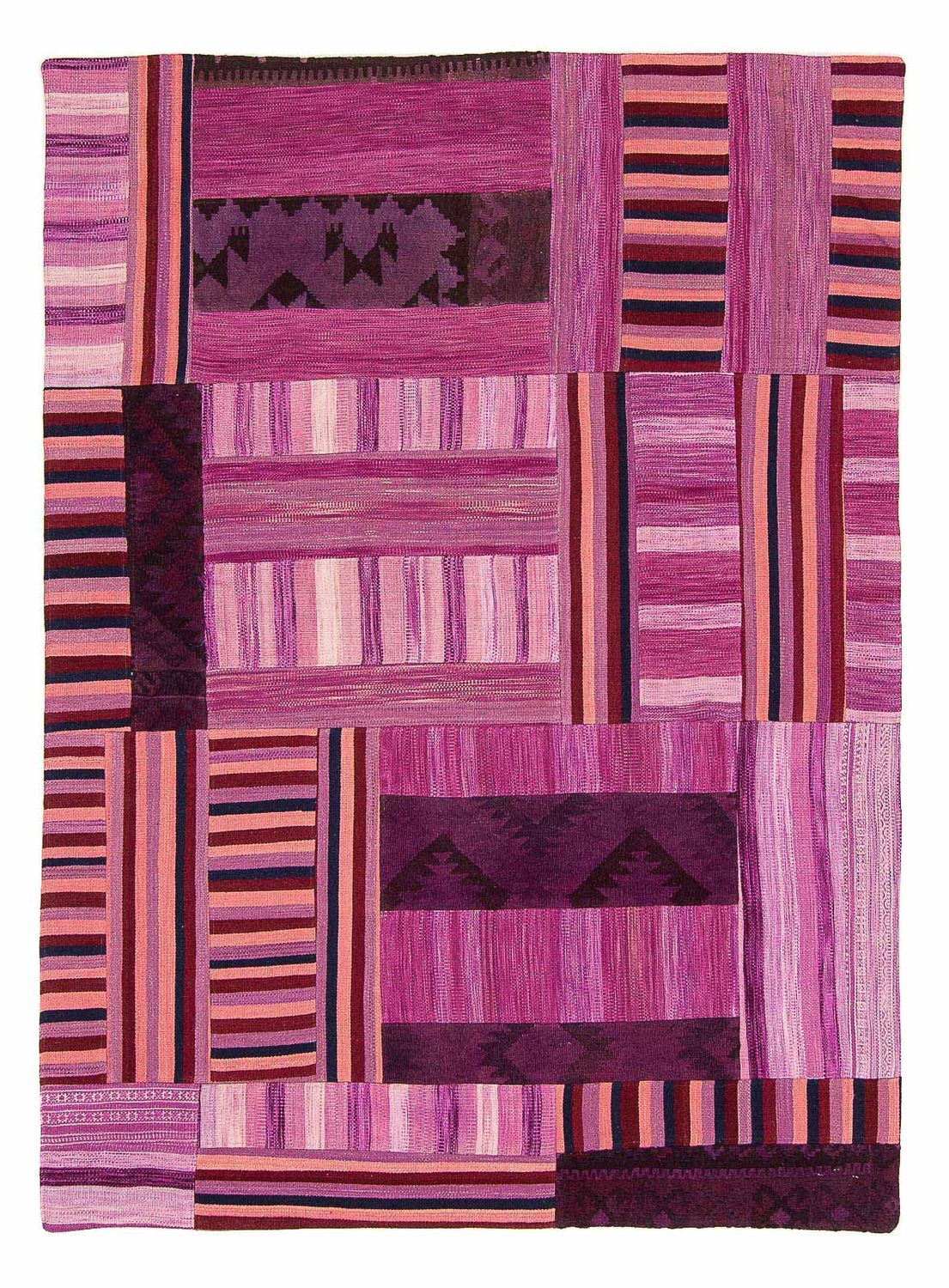 Tapis patchwork - 298 x 155 cm - violet