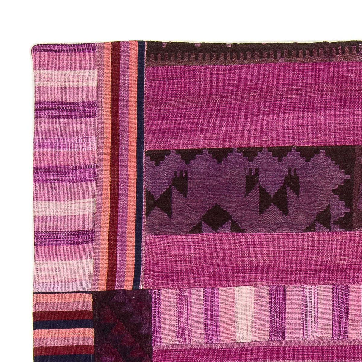 Tapis patchwork - 298 x 155 cm - violet