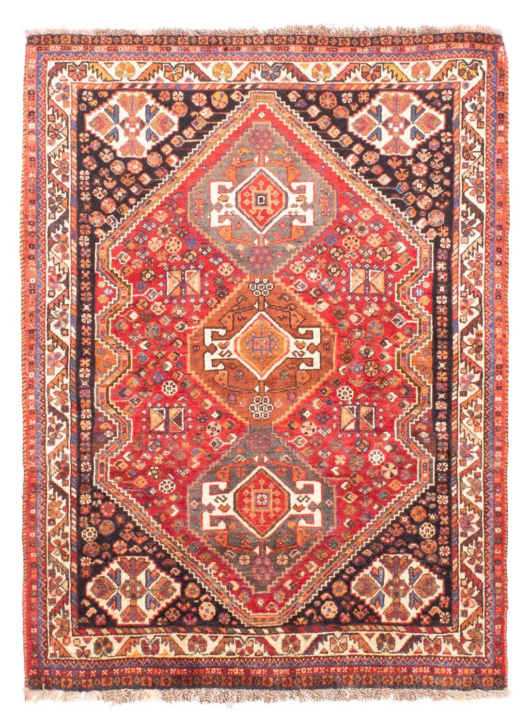 Tapis persan - Nomadic - 155 x 112 cm - rouge