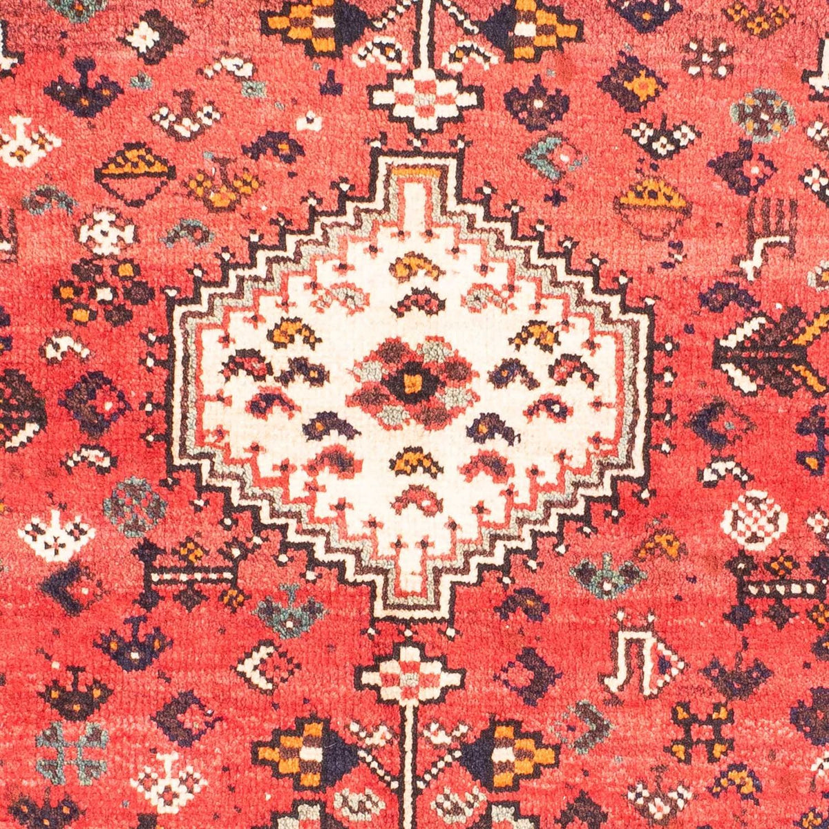 Tapis persan - Nomadic - 144 x 115 cm - rouge clair