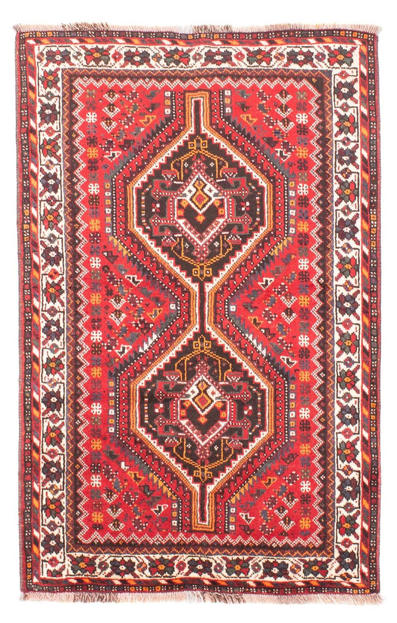 Tapis persan - Nomadic - 158 x 110 cm - rouge foncé