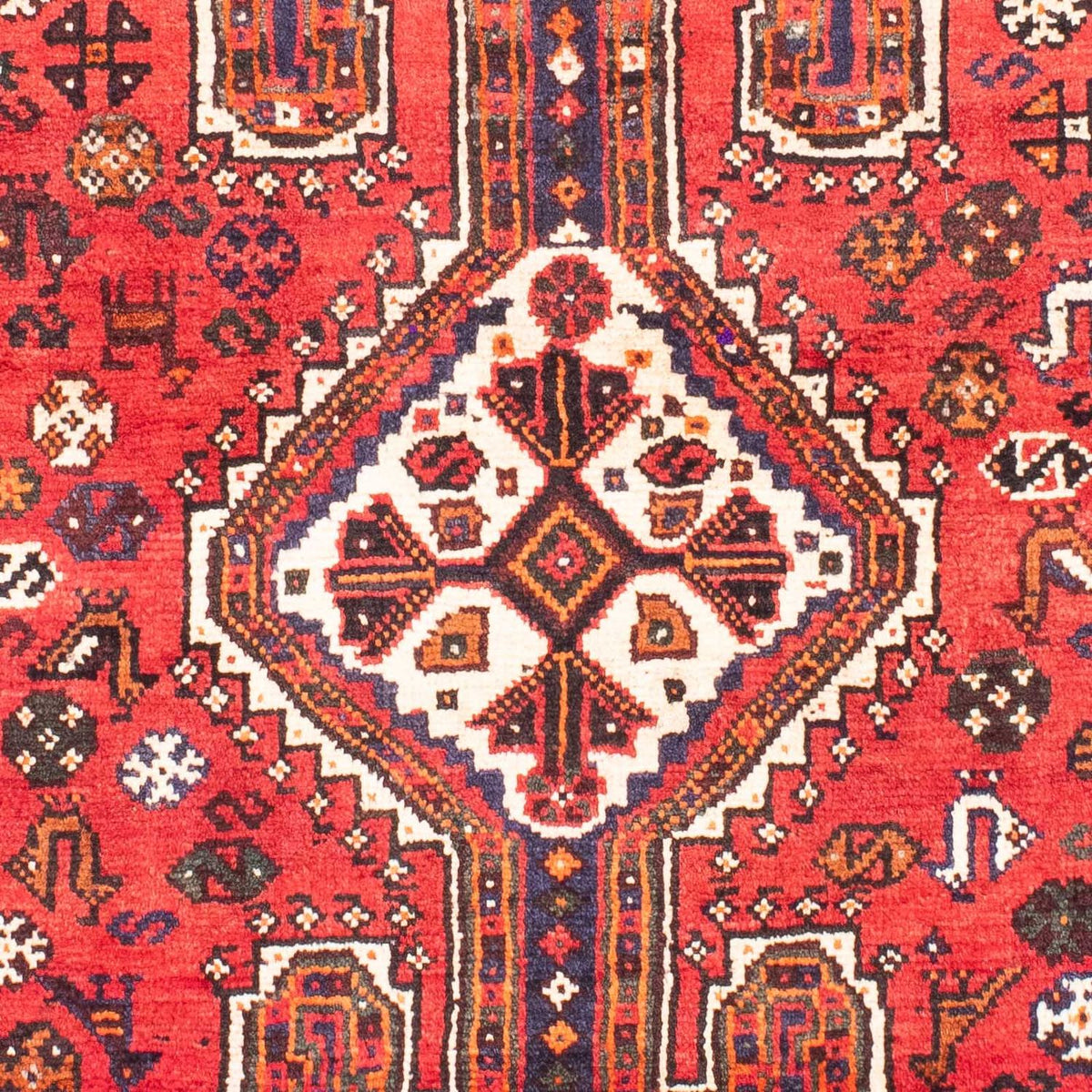 Tapis persan - Nomadic - 160 x 110 cm - rouge foncé