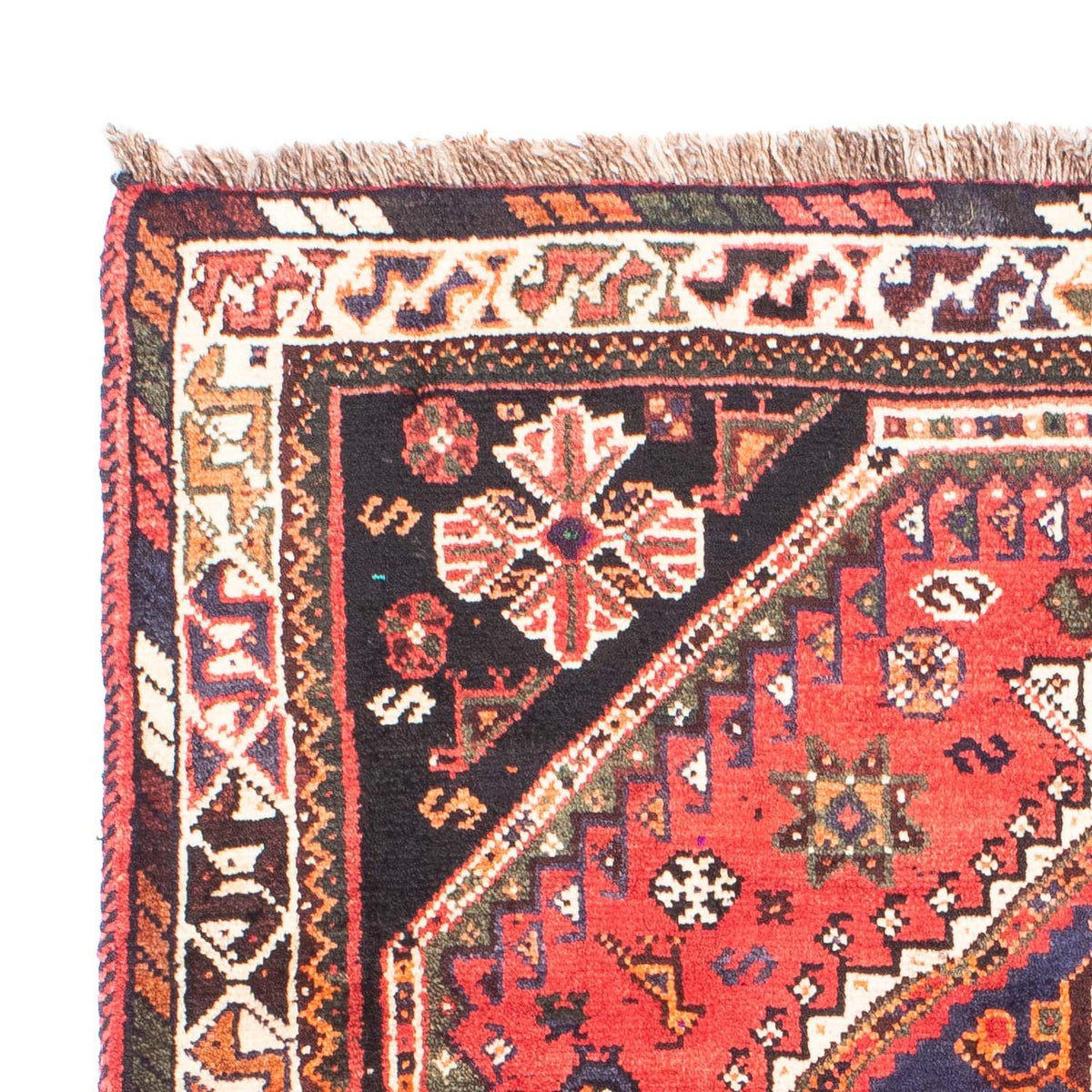 Tapis persan - Nomadic - 160 x 110 cm - rouge foncé