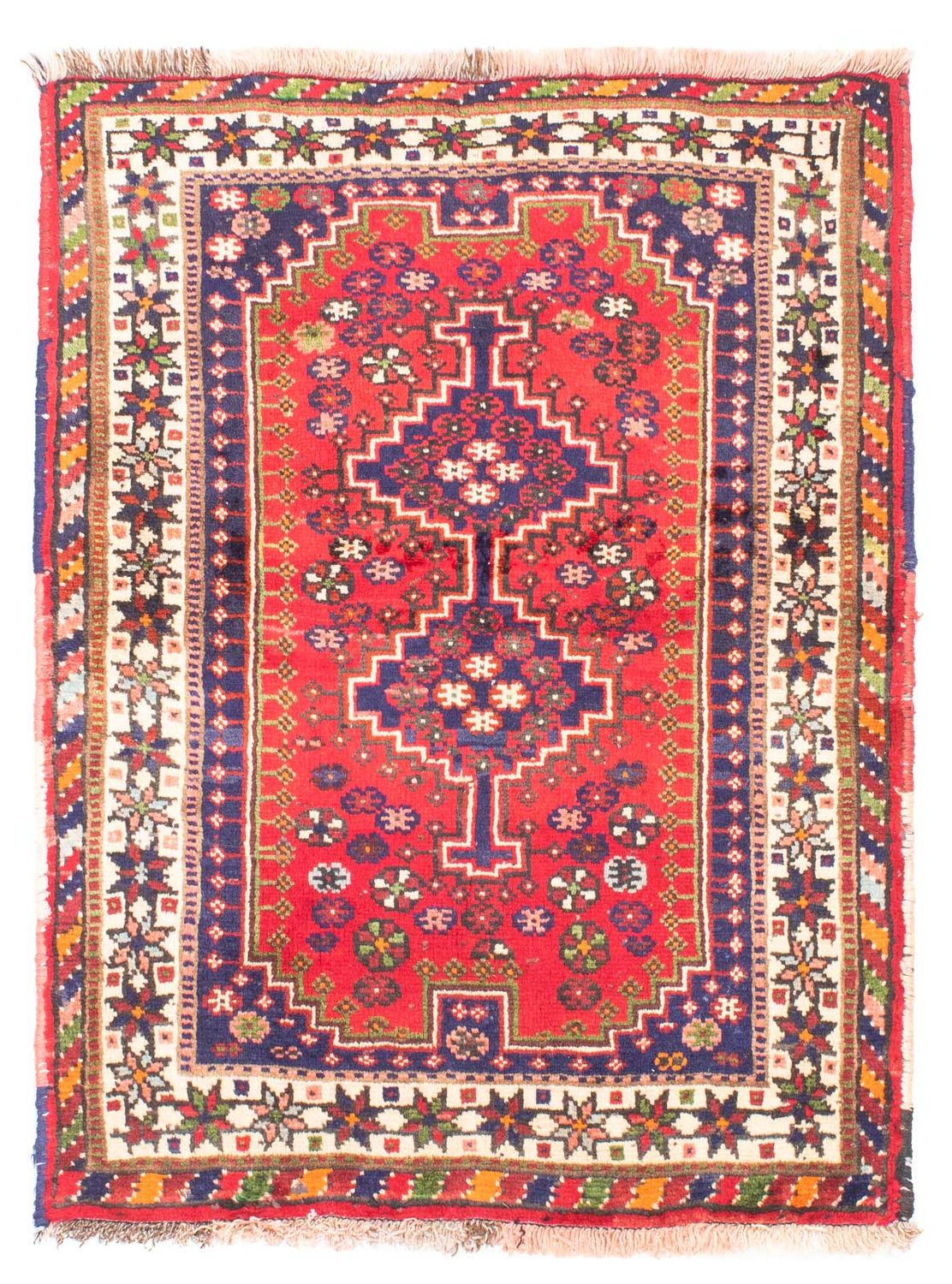 Tapis persan - Nomadic - 140 x 100 cm - rouge
