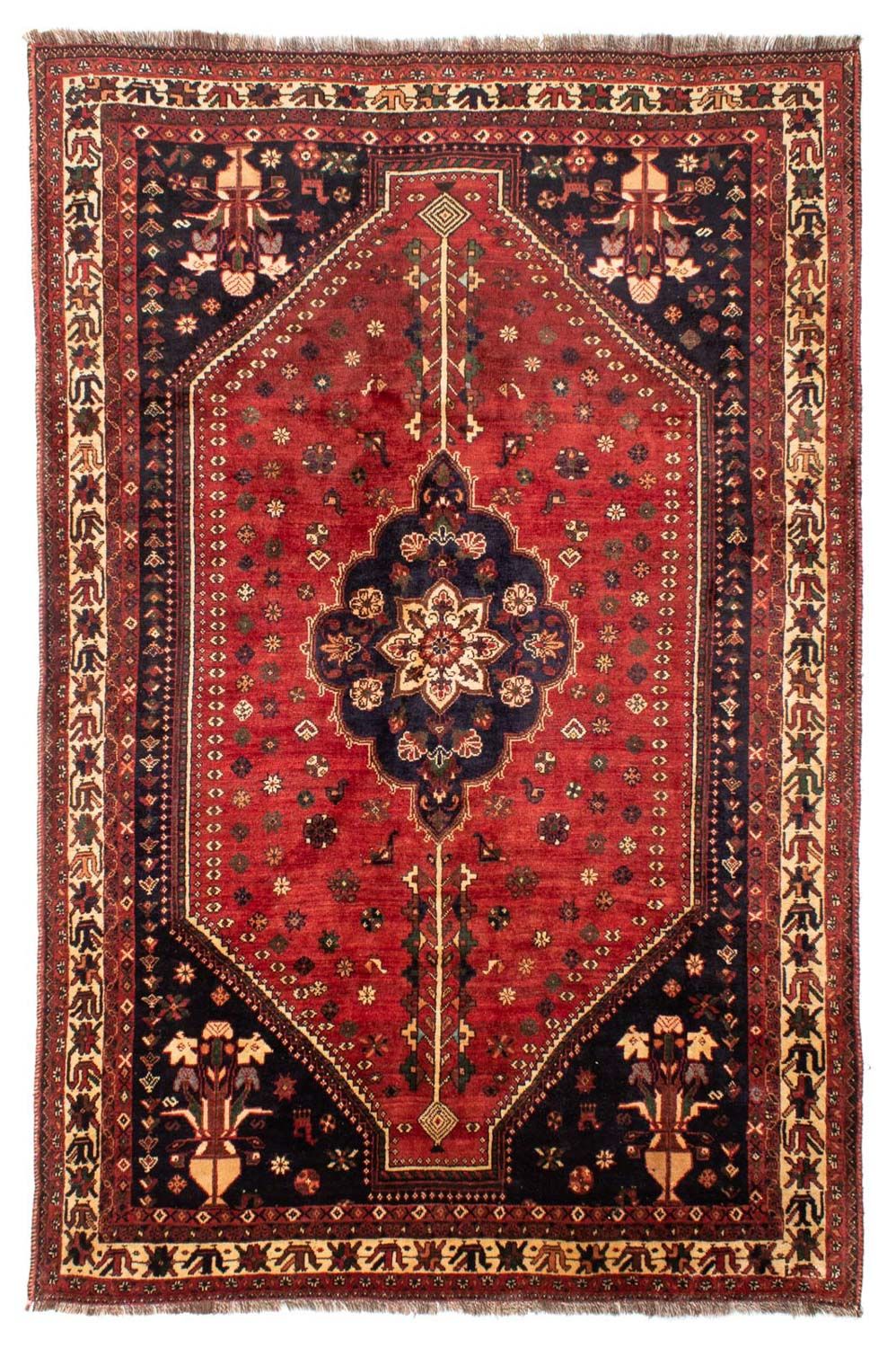 Tapis persan - Nomadic - 305 x 208 cm - rouge foncé