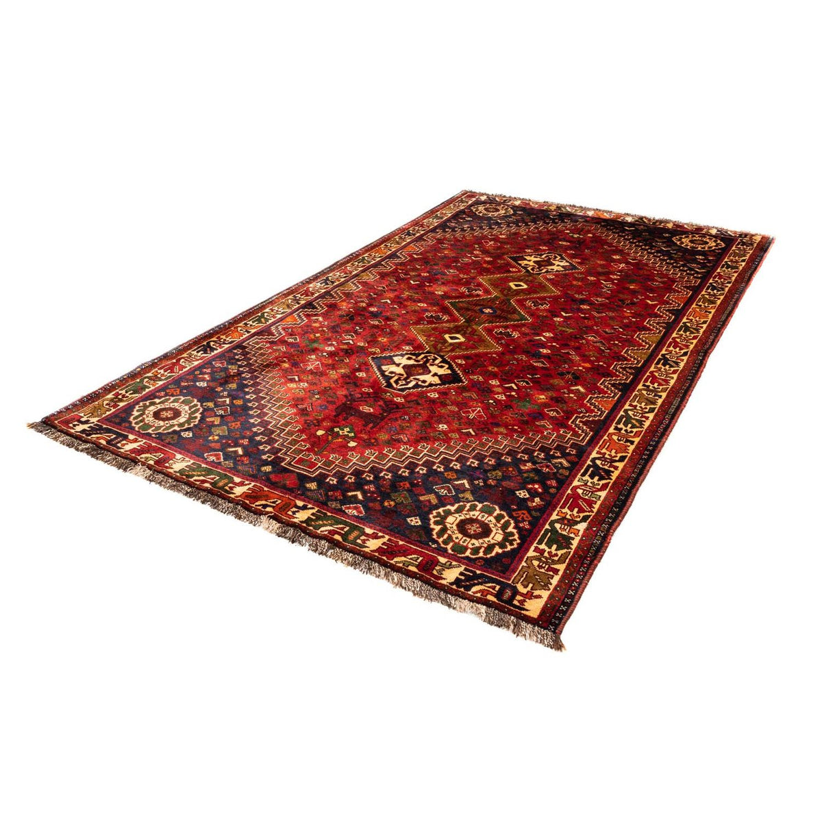 Tapis persan - Nomadic - 270 x 170 cm - rouge foncé