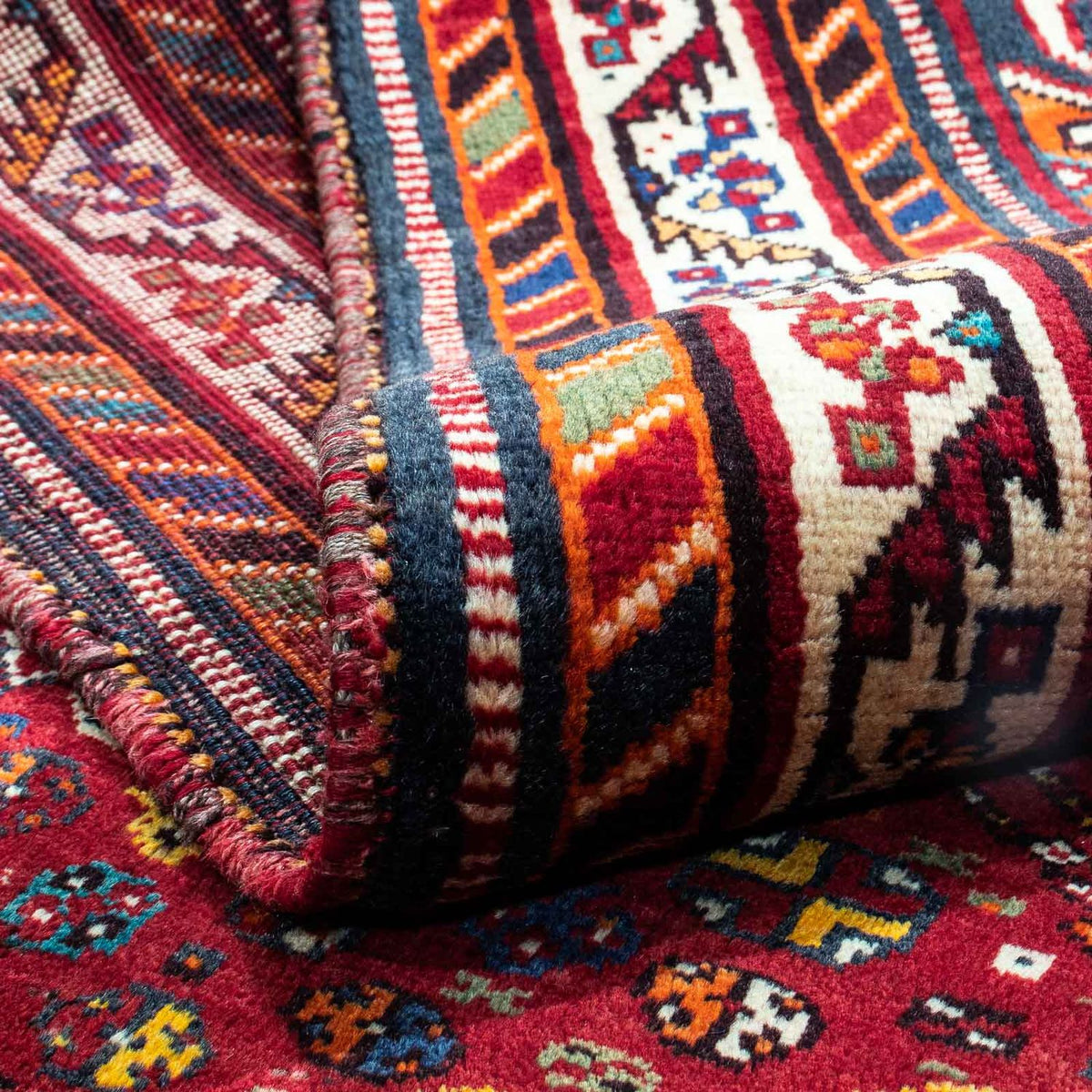 Tapis persan - Nomadic - 260 x 165 cm - rouge foncé