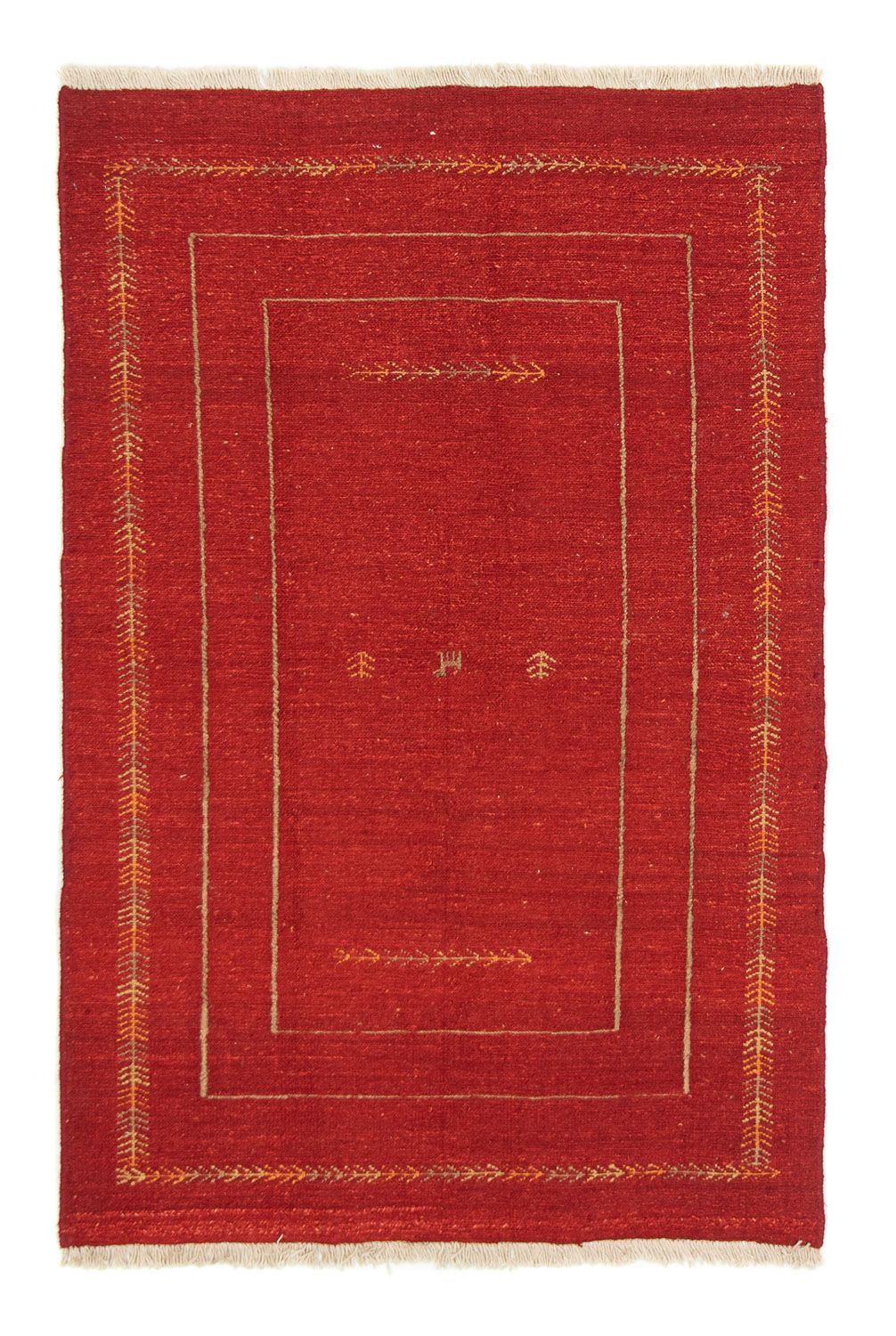 Tapis Gabbeh - Persan - 170 x 112 cm - rouge