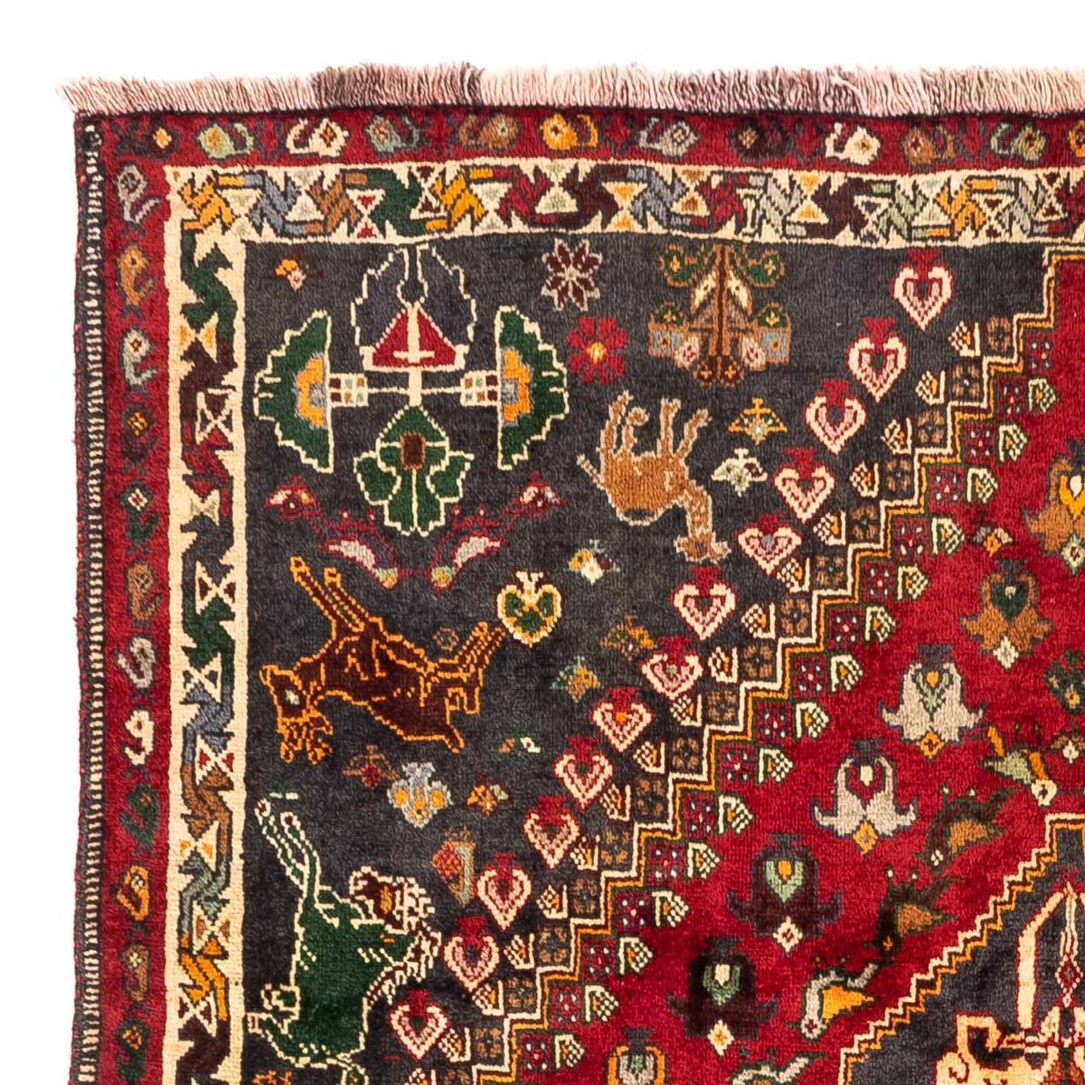 Tapis persan - Nomadic - 271 x 170 cm - rouge foncé