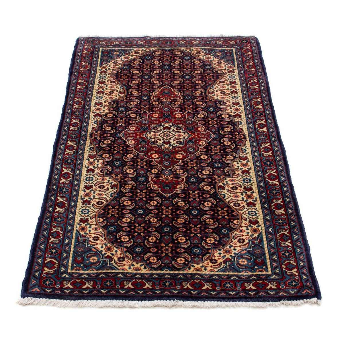 Tapis persan - Nomadic - 135 x 67 cm - bleu foncé