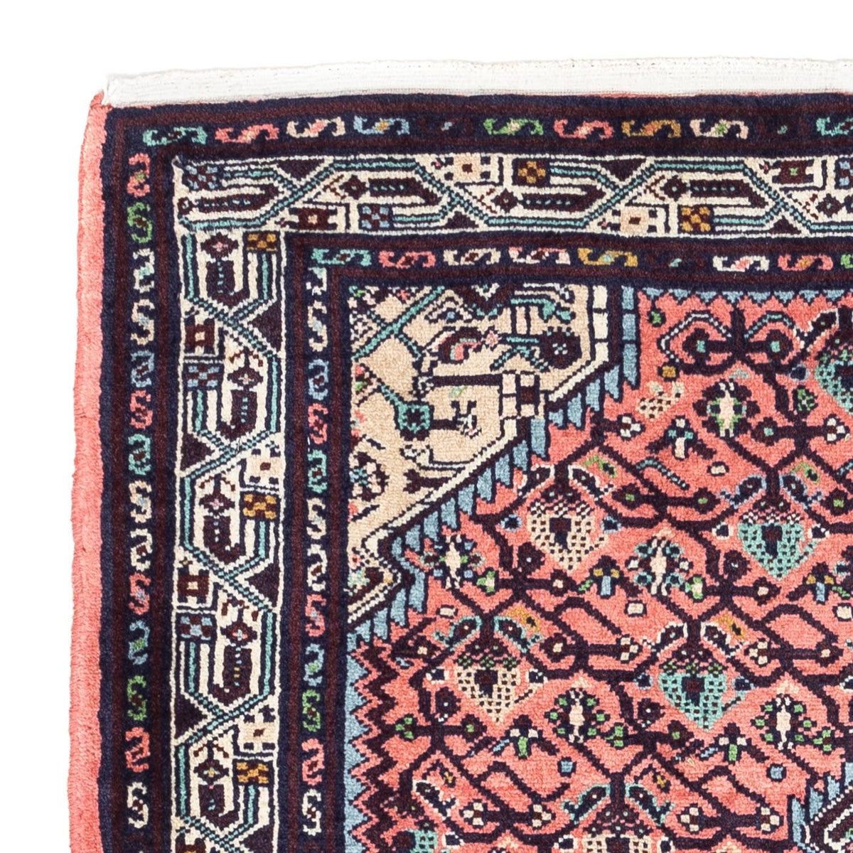 Tapis persan - Nomadic - 118 x 85 cm - rouge clair