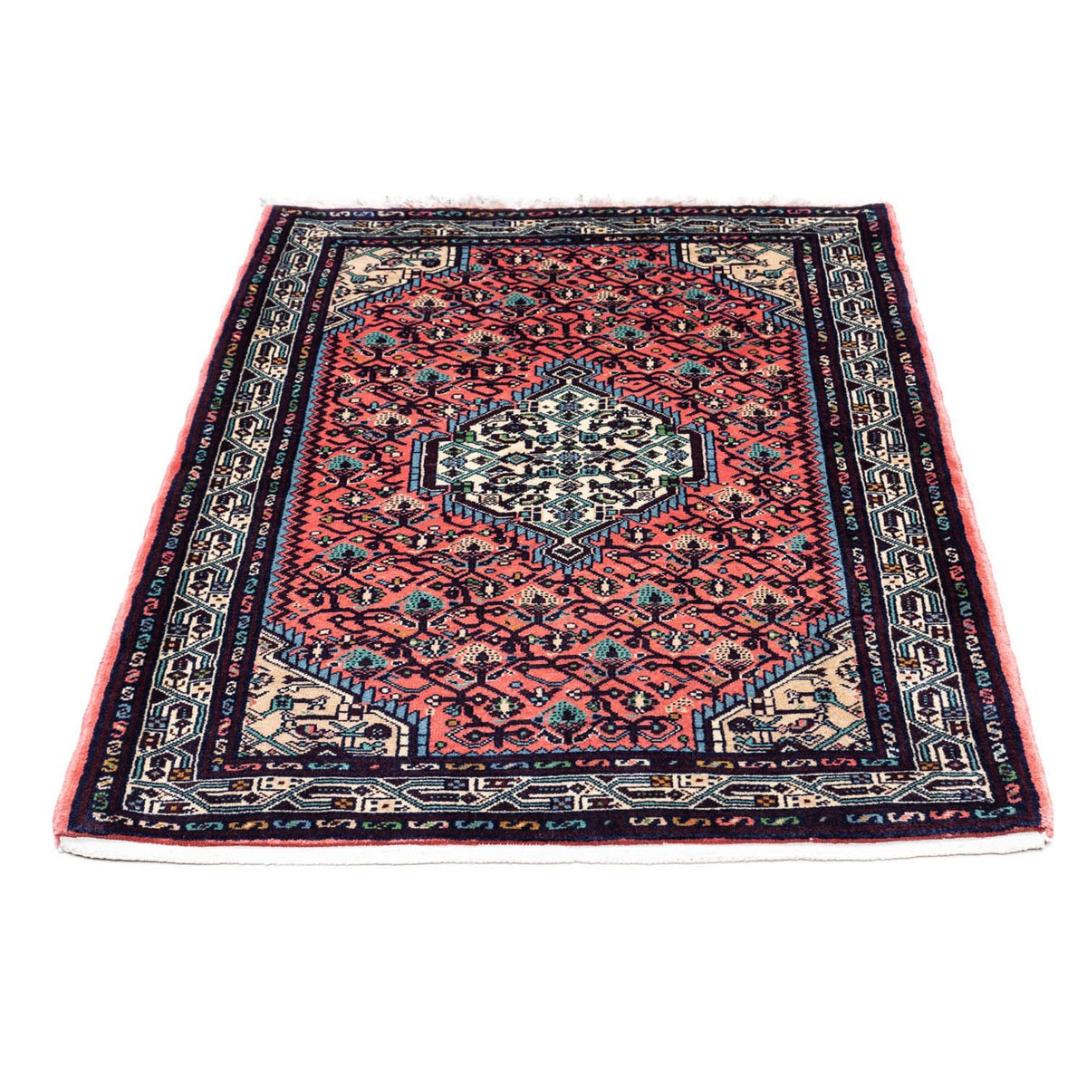 Tapis persan - Nomadic - 118 x 85 cm - rouge clair