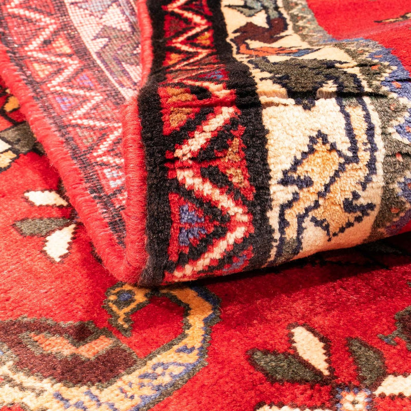 Tapis persan - Nomadic - 158 x 123 cm - rouge foncé