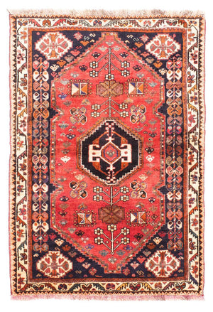 Tapis persan - Nomadic - 160 x 110 cm - rouge