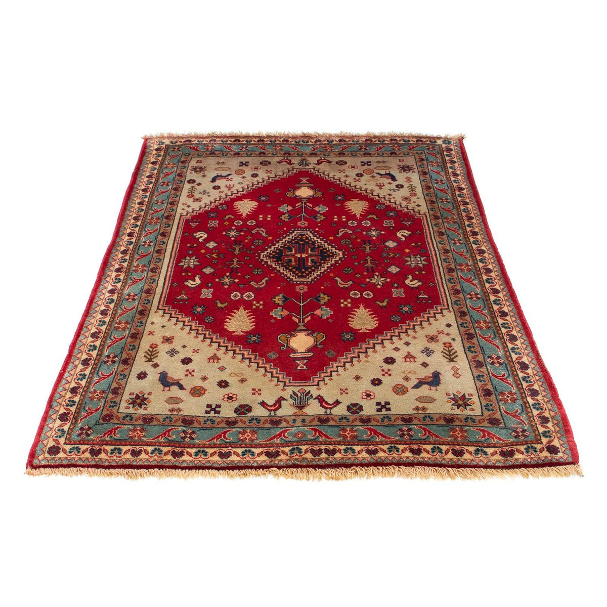 Tapis persan - Nomadic - 158 x 105 cm - rouge foncé