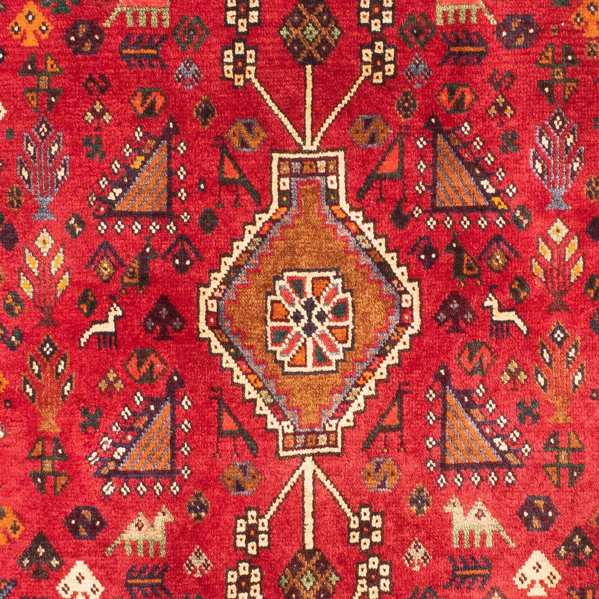 Tapis persan - Nomadic - 162 x 130 cm - rouge foncé