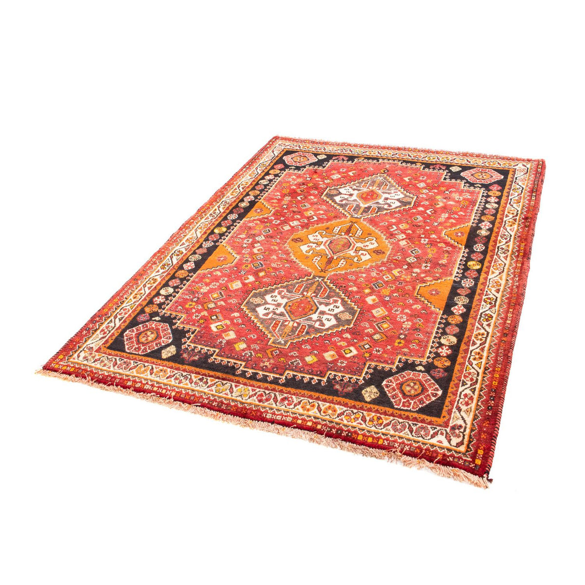 Tapis persan - Nomadic - 158 x 118 cm - rouge foncé