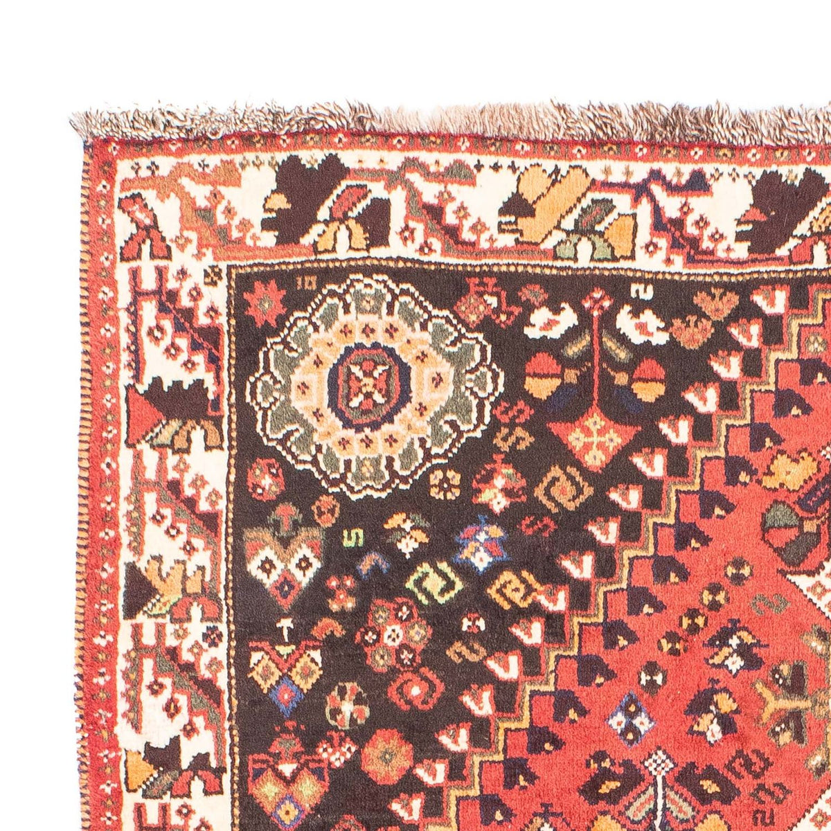 Tapis persan - Nomadic - 166 x 110 cm - rouge foncé