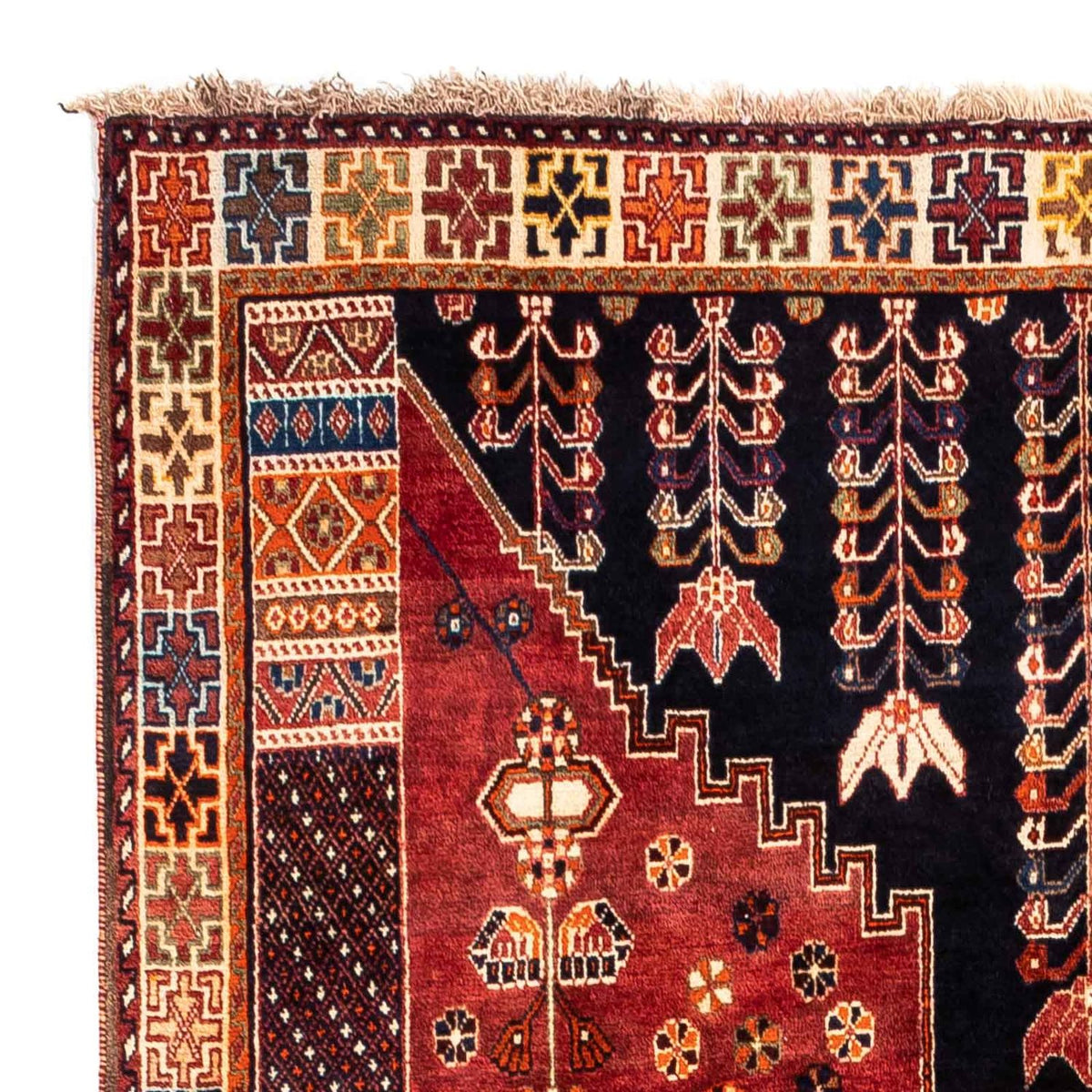 Tapis persan - Nomadic - 270 x 175 cm - rouge foncé