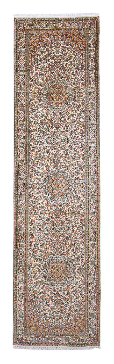 Tapis de couloir Tapis en soie - Soie du Cachemire - 316 x 81 cm - beige