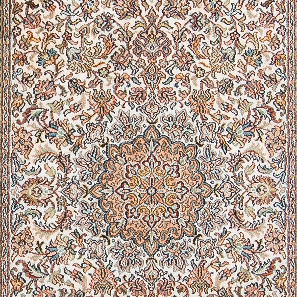 Tapis de couloir Tapis en soie - Soie du Cachemire - 316 x 81 cm - beige