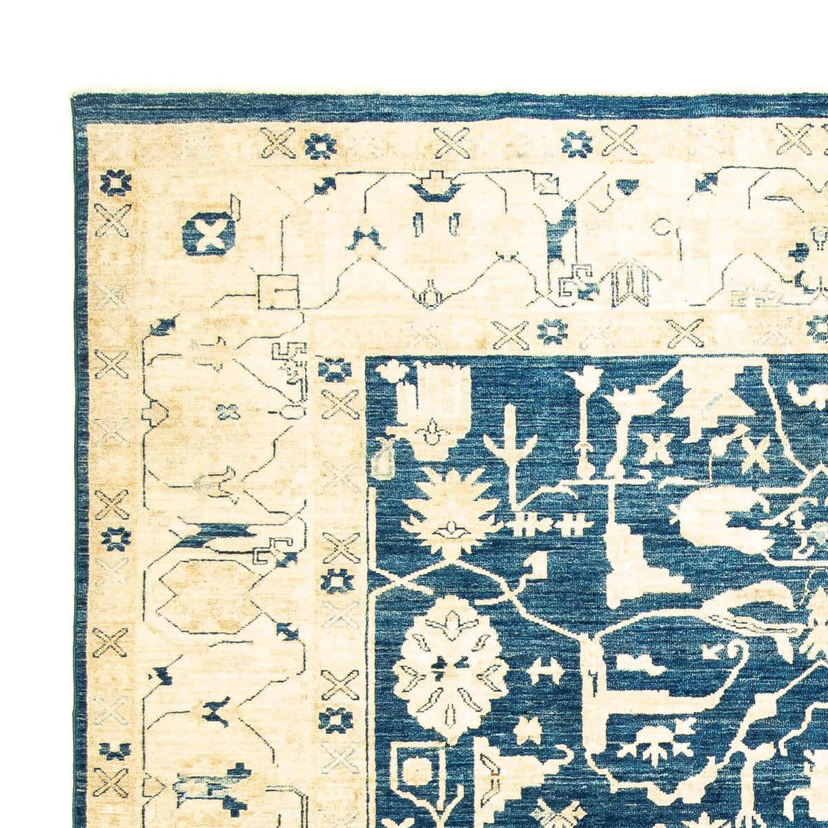 Tapis Ziegler - 227 x 188 cm - bleu foncé