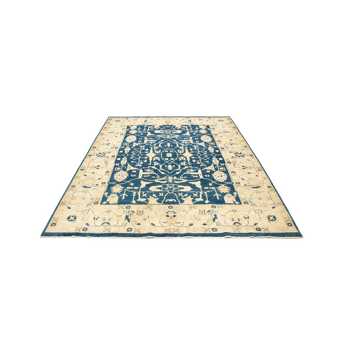Tapis Ziegler - 227 x 188 cm - bleu foncé