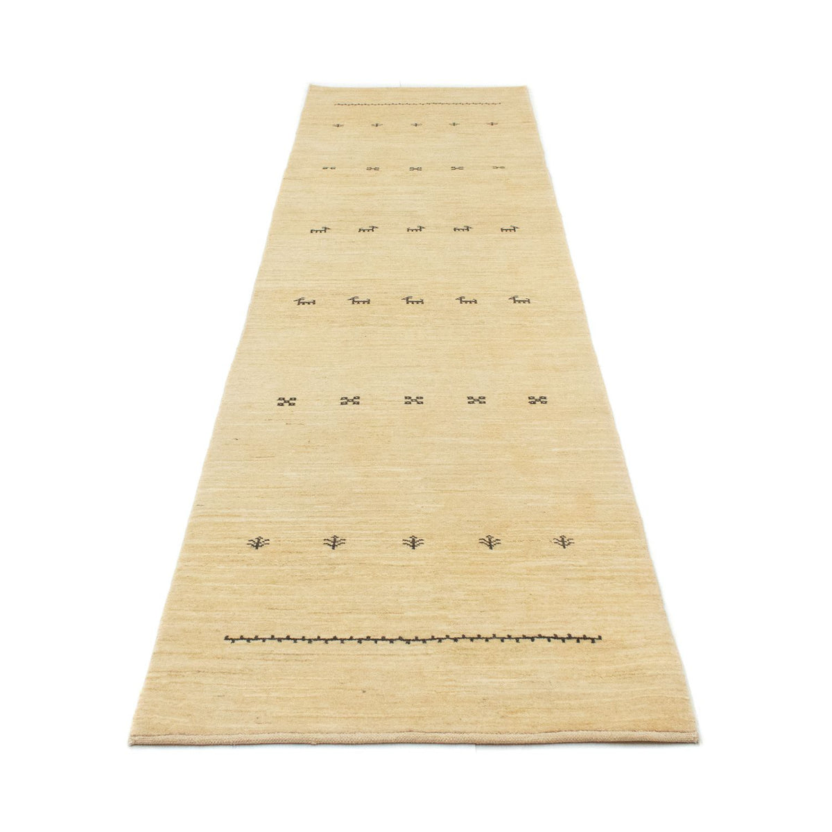 Tapis de couloir Tapis Gabbeh - Persan - 334 x 83 cm - beige