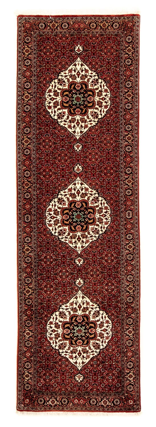 Tapis de couloir Tapis persan - Bidjar - 290 x 82 cm - rouge foncé