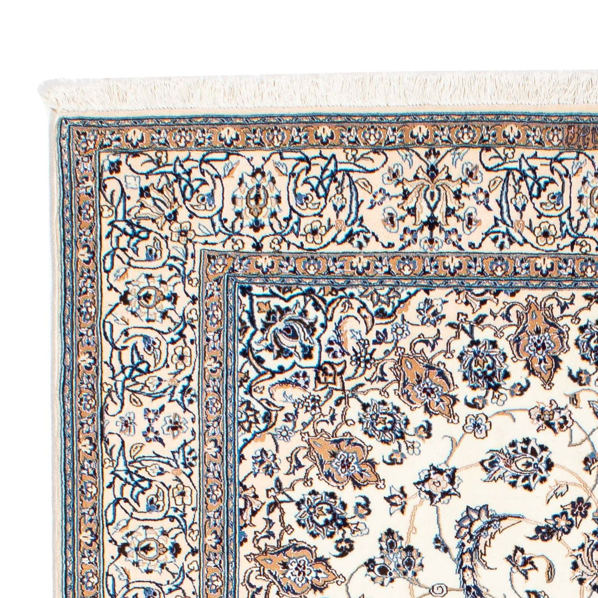 Tapis persan - Nain - Premium - 209 x 130 cm - beige