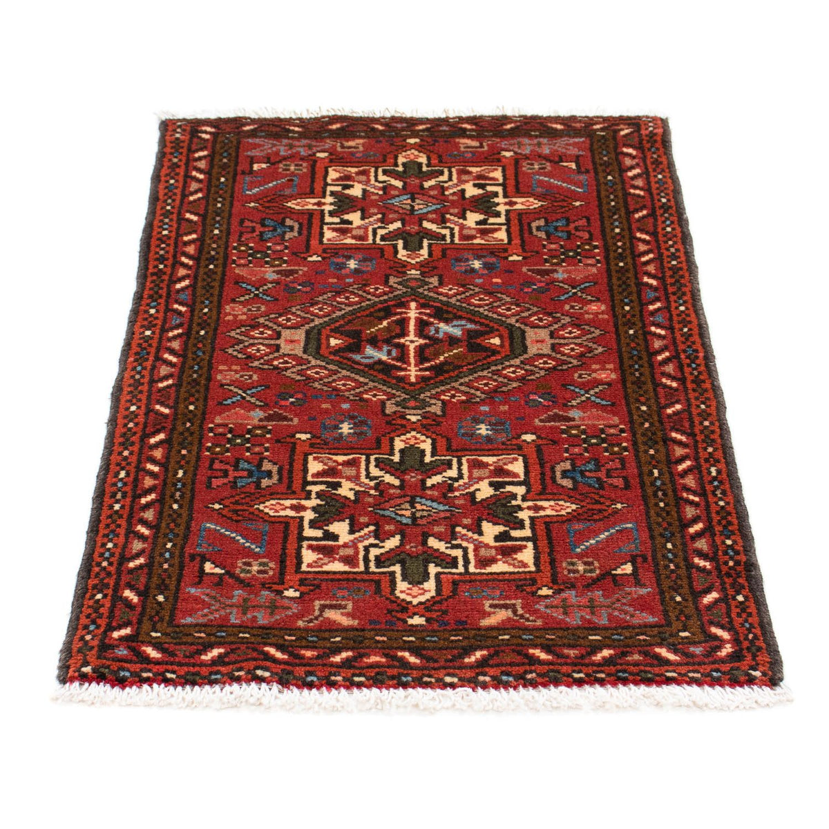 Tapis persan - Nomadic - 108 x 65 cm - rouge foncé