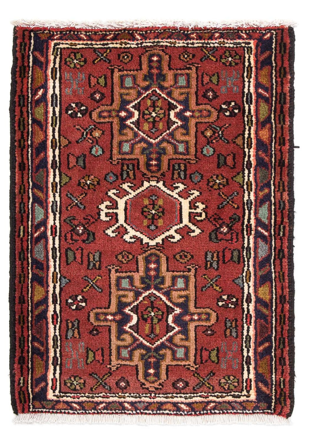 Tapis persan - Nomadic - 98 x 70 cm - rouge foncé