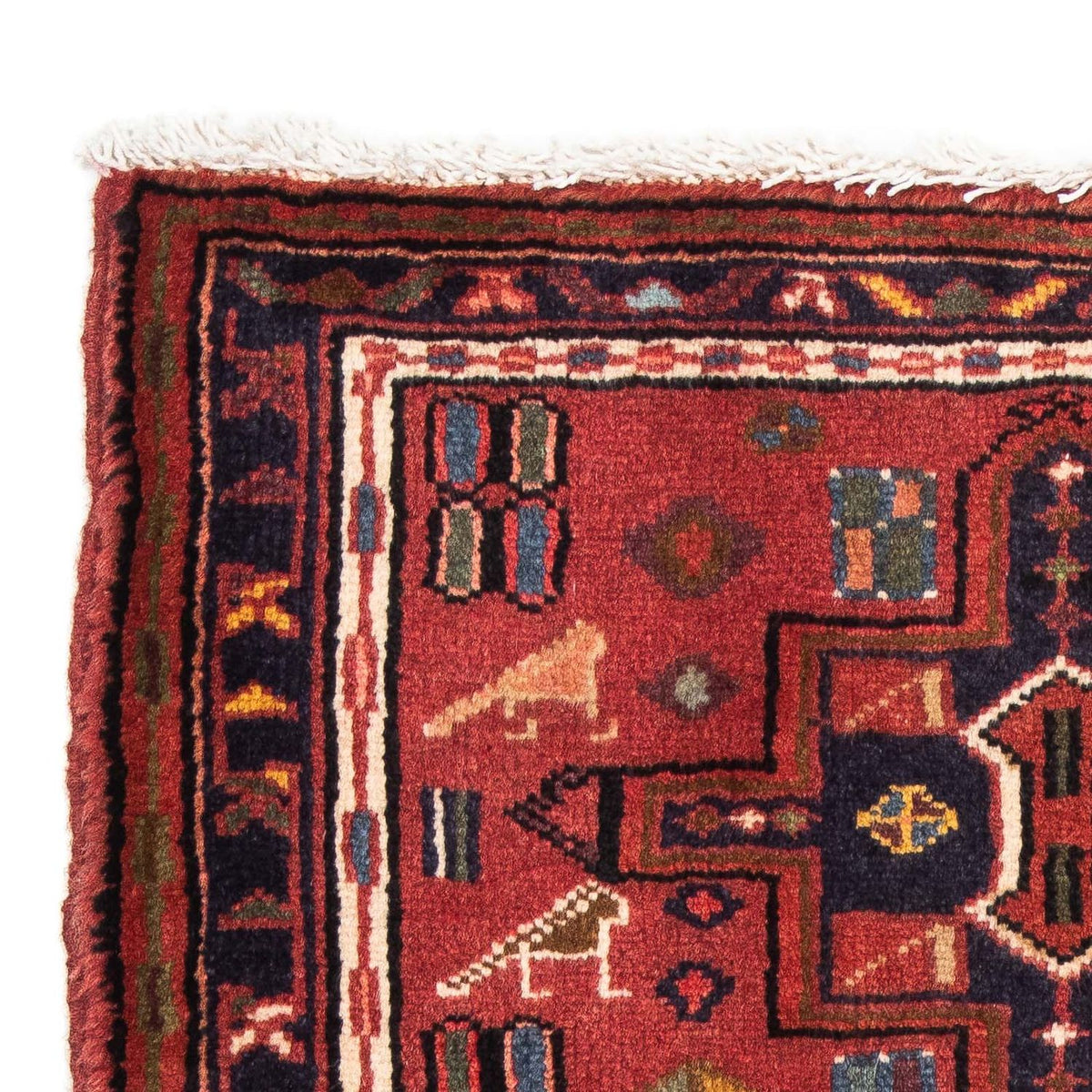 Tapis persan - Nomadic - 98 x 70 cm - rouge foncé