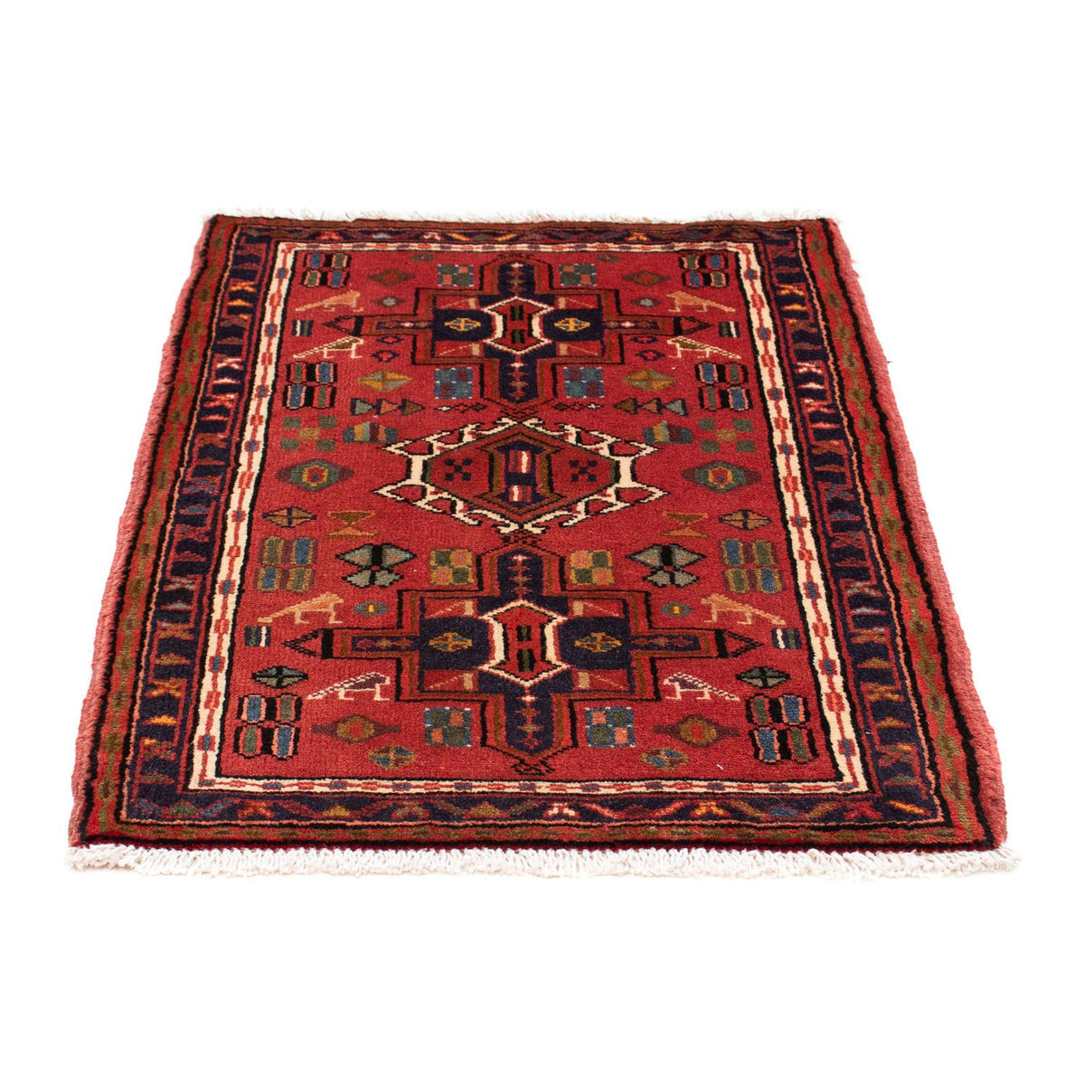 Tapis persan - Nomadic - 98 x 70 cm - rouge foncé