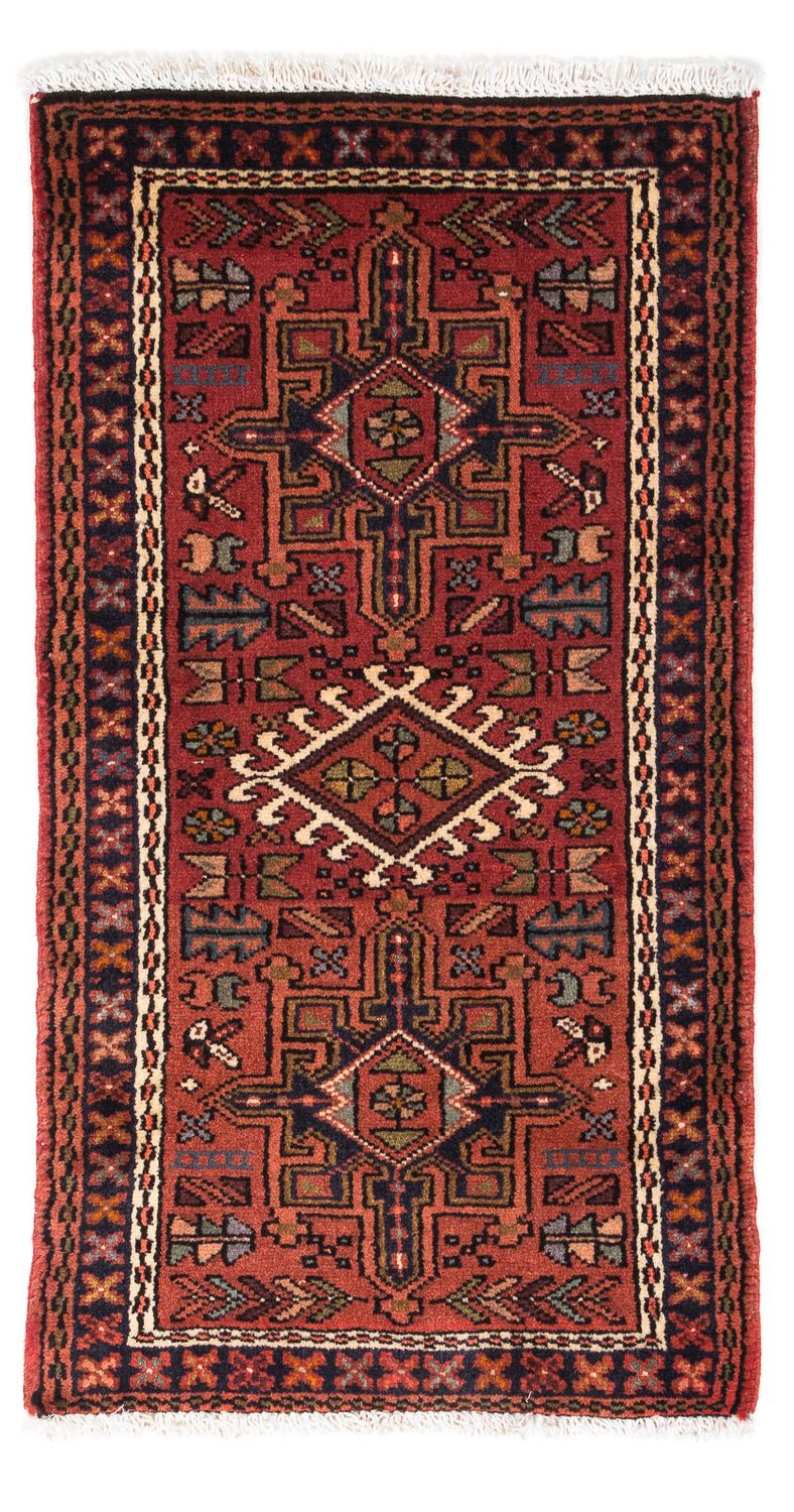 Tapis persan - Nomadic - 116 x 60 cm - rouge foncé