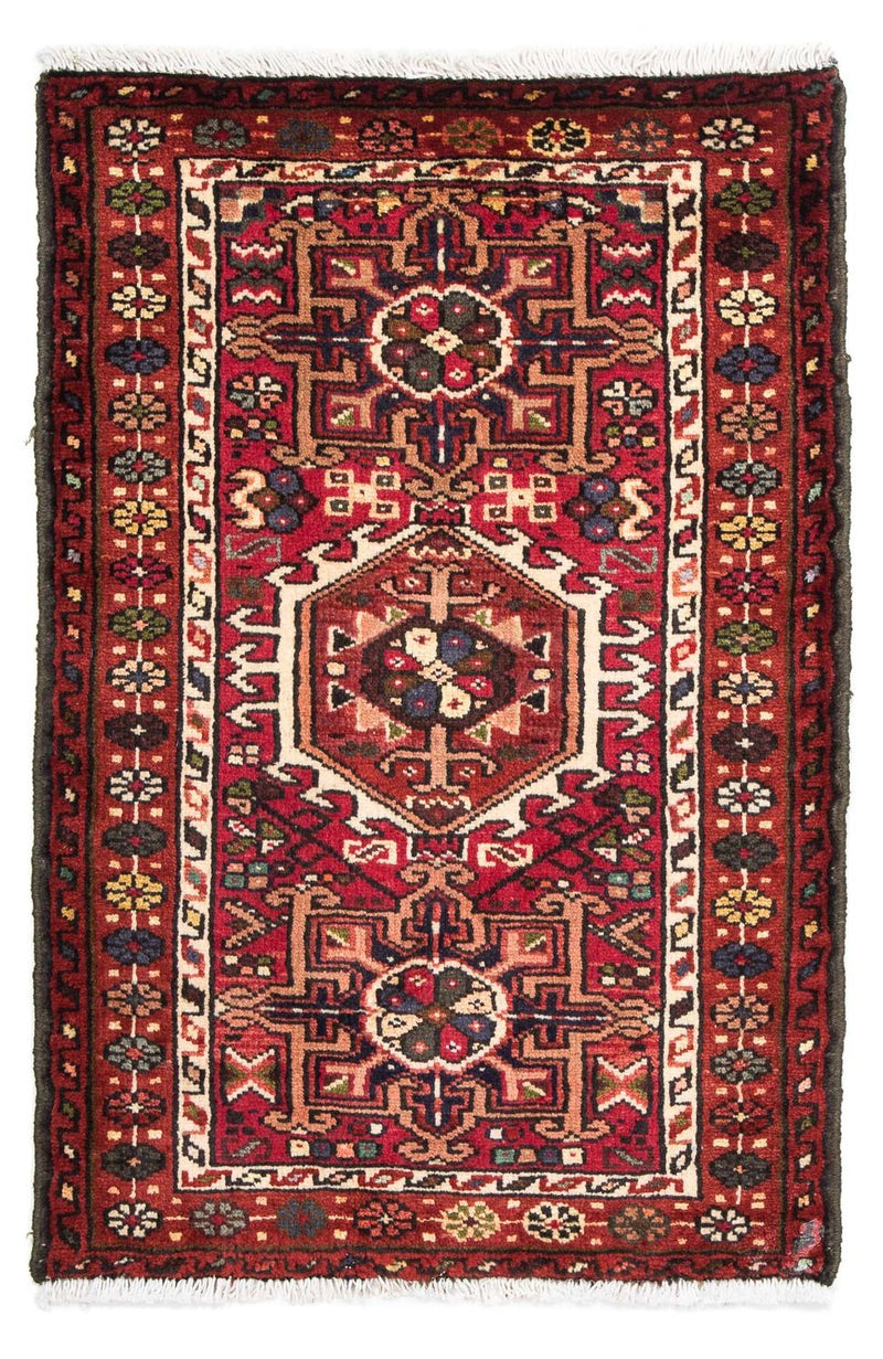 Tapis persan - Nomadic - 105 x 70 cm - rouge foncé