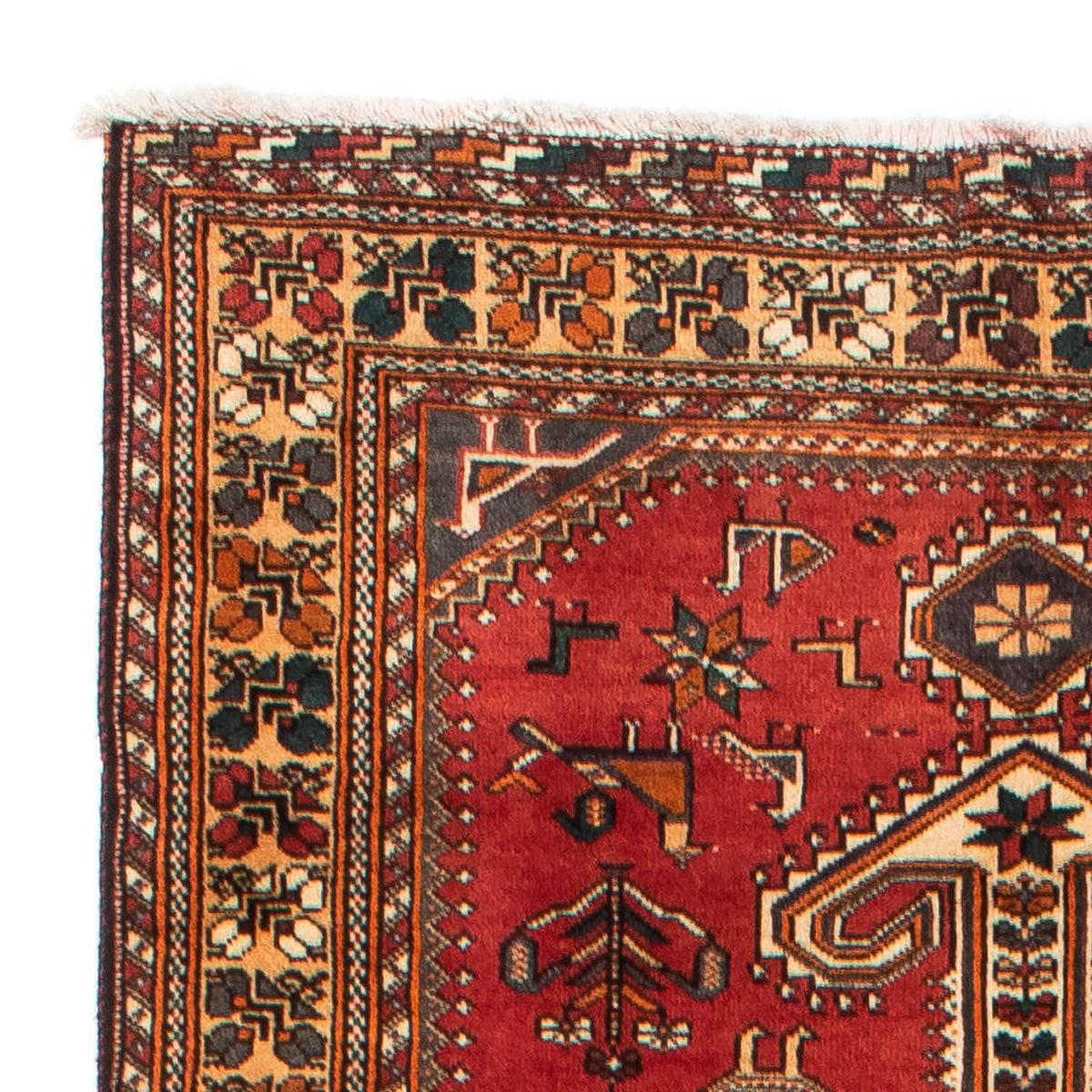 Tapis de couloir Tapis persan - Nomadic - 361 x 108 cm - rouge foncé