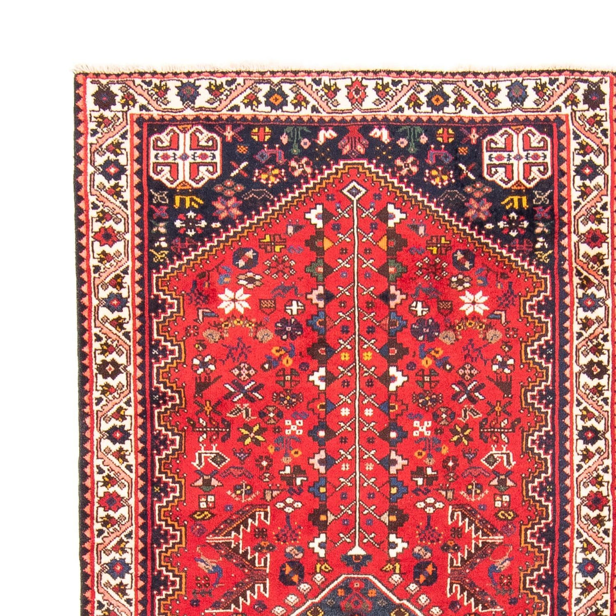 Tapis de couloir Tapis persan - Nomadic - 276 x 111 cm - rouge foncé