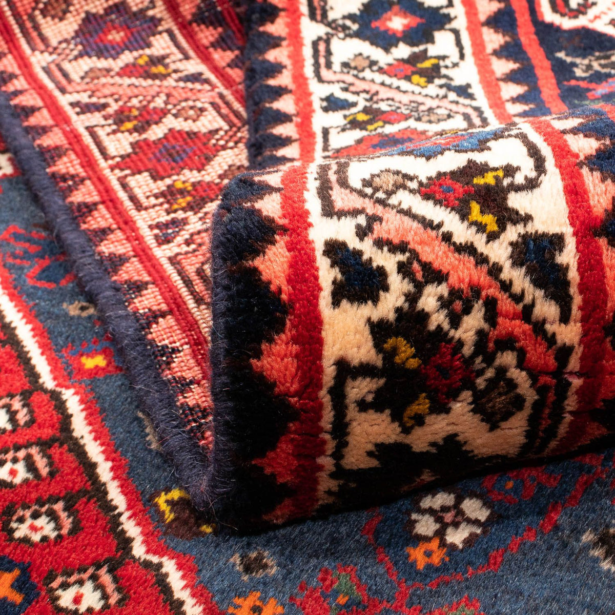 Tapis de couloir Tapis persan - Nomadic - 276 x 111 cm - rouge foncé