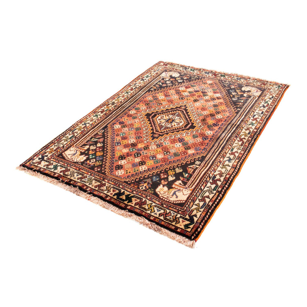 Tapis persan - Nomadic - 160 x 112 cm - rouge clair
