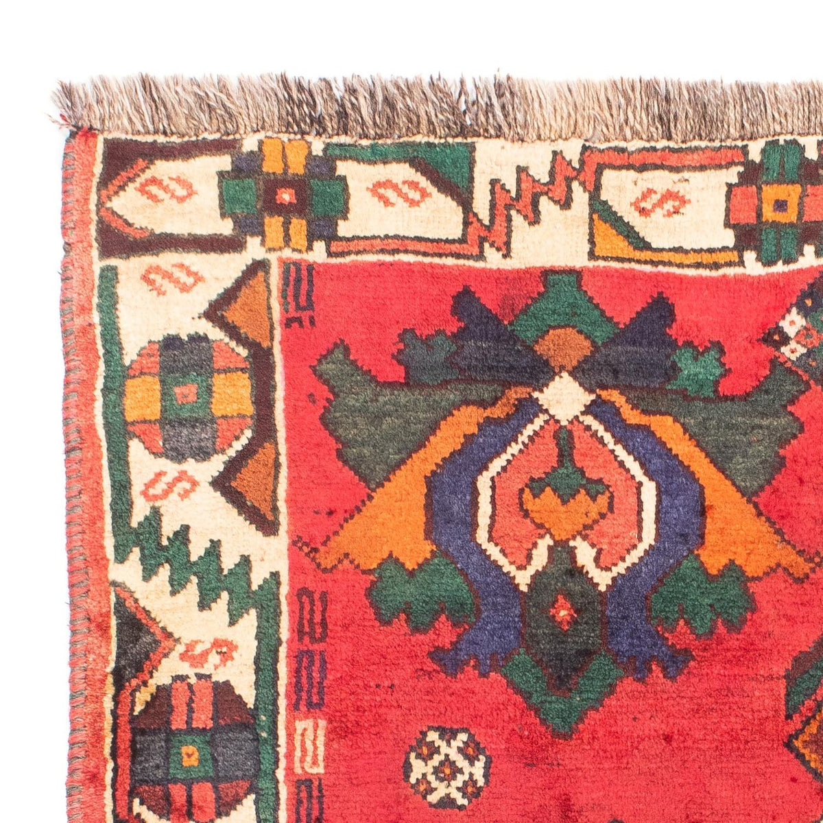 Tapis persan - Nomadic - 159 x 117 cm - rouge foncé
