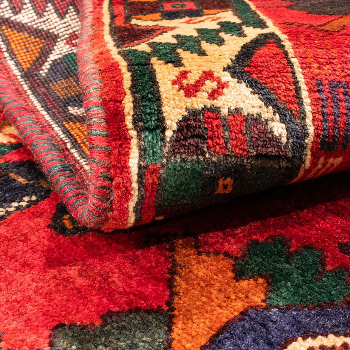 Tapis persan - Nomadic - 159 x 117 cm - rouge foncé