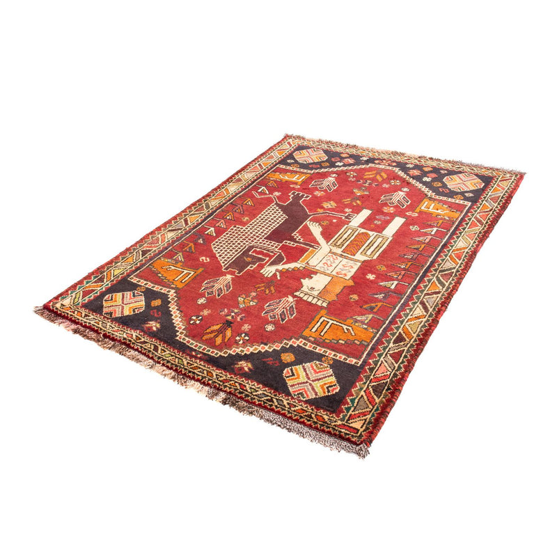 Tapis persan - Nomadic - 167 x 120 cm - rouge foncé