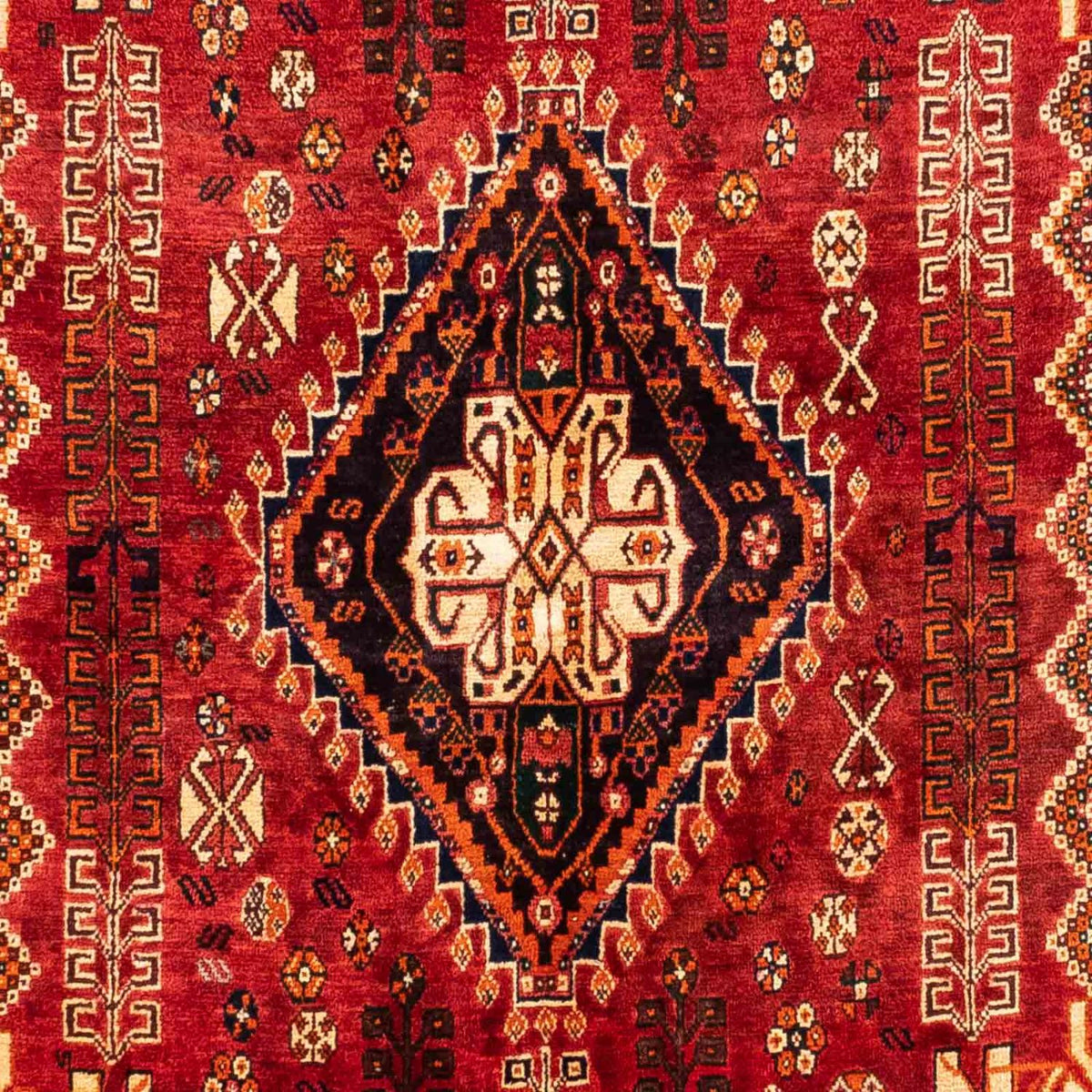 Tapis persan - Nomadic - 240 x 167 cm - rouge foncé