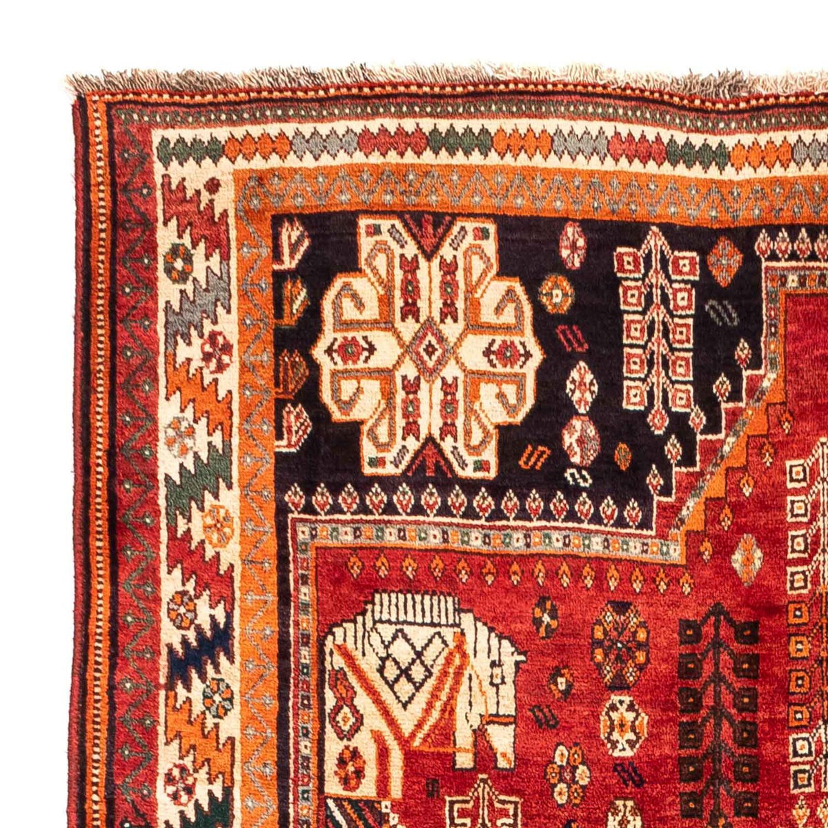 Tapis persan - Nomadic - 240 x 167 cm - rouge foncé